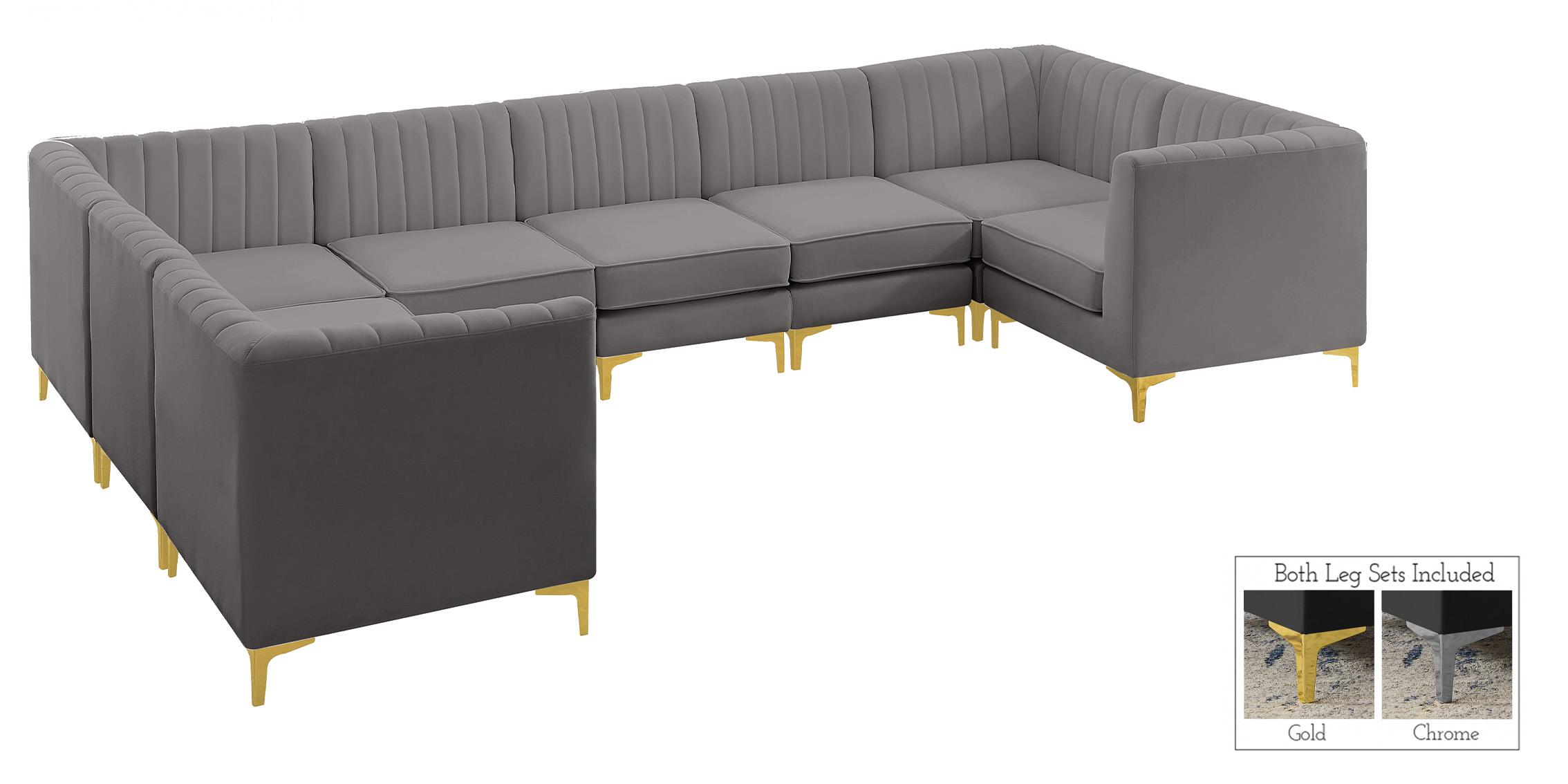 

    
Meridian Furniture ALINA 604Grey-Sec8C Modular Sectional Sofa Gray 604Grey-Sec8C

