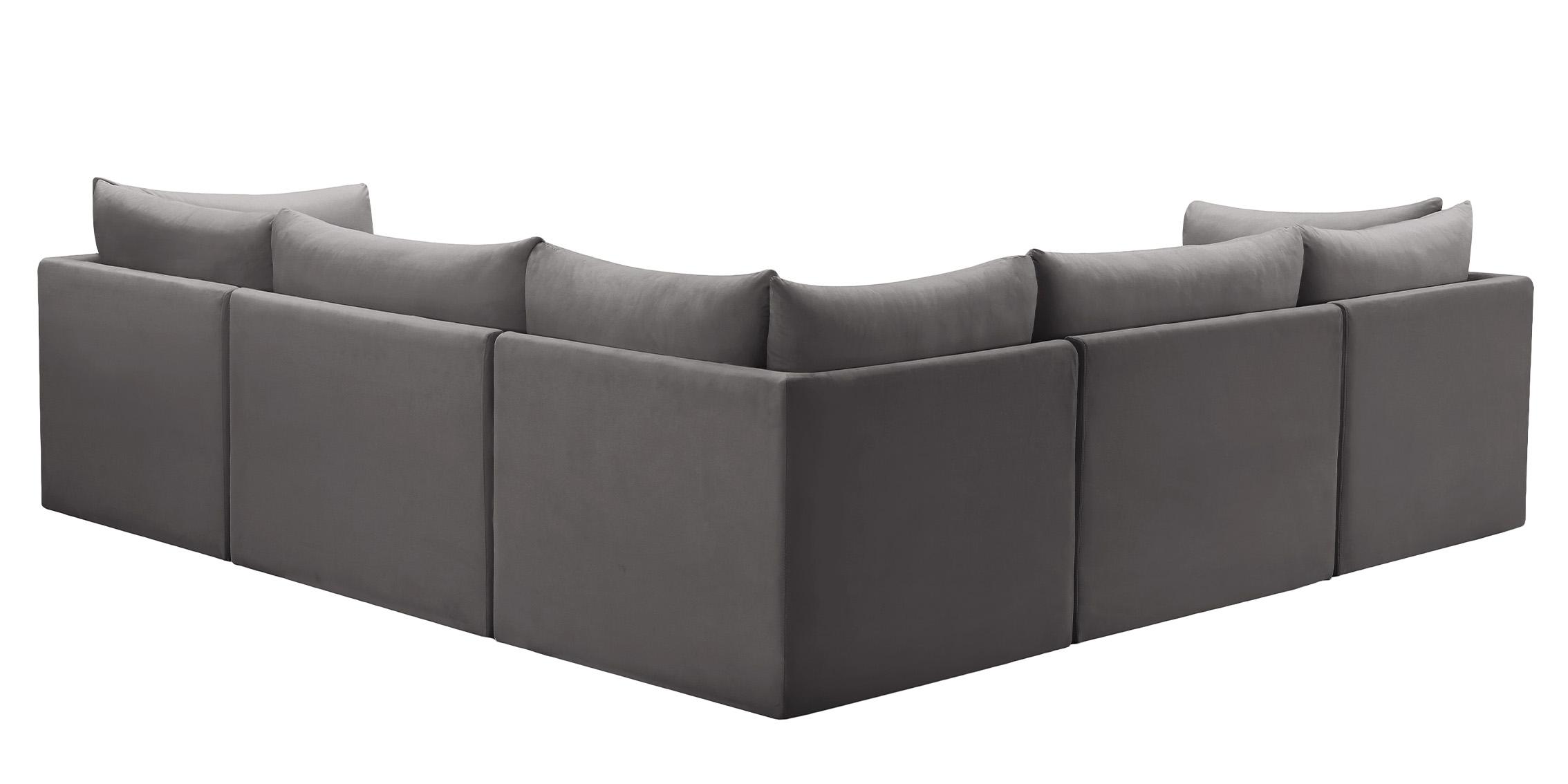 

        
Meridian Furniture JACOB 649Grey-Sec5C Modular Sectional Sofa Gray  94308259611
