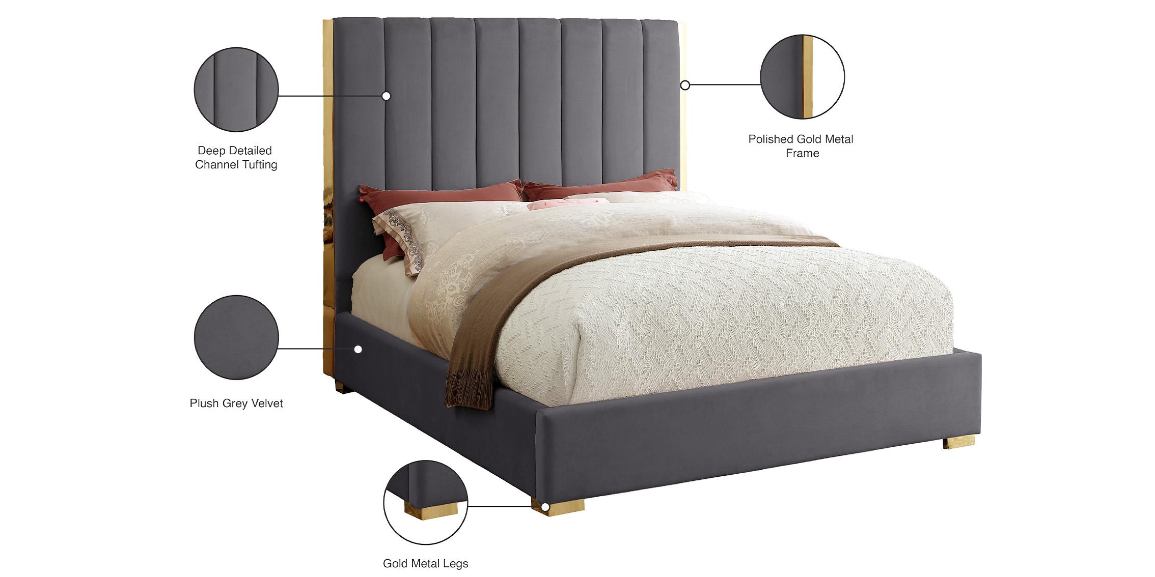 

    
Meridian Furniture BECCA Grey-F Platform Bed Gray BeccaGrey-F
