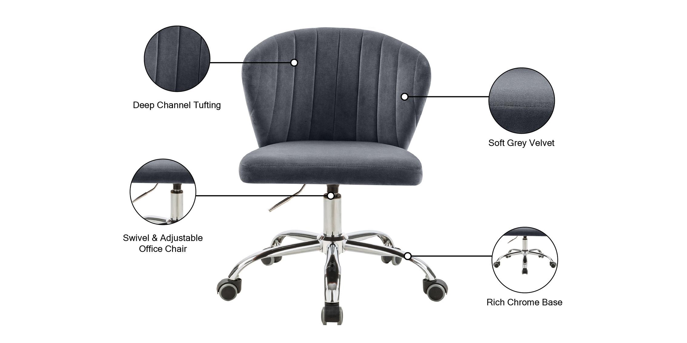 

    
166Grey Meridian Furniture Office Chair
