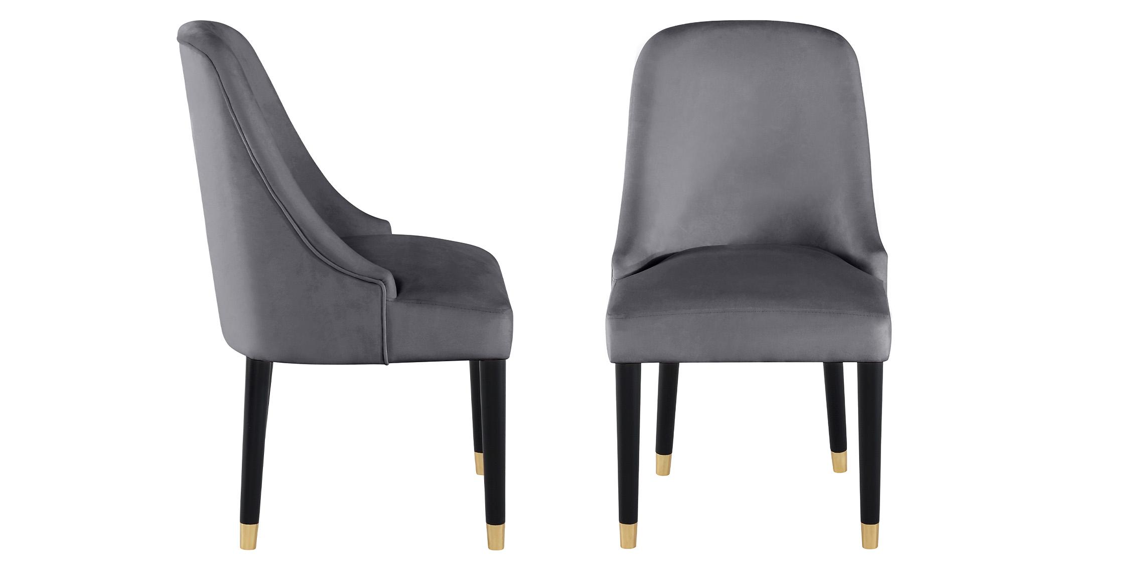 

    
Grey Velvet Dining Chair Set 2Pcs OMNI 923Grey-C Meridian Modern Contemporary
