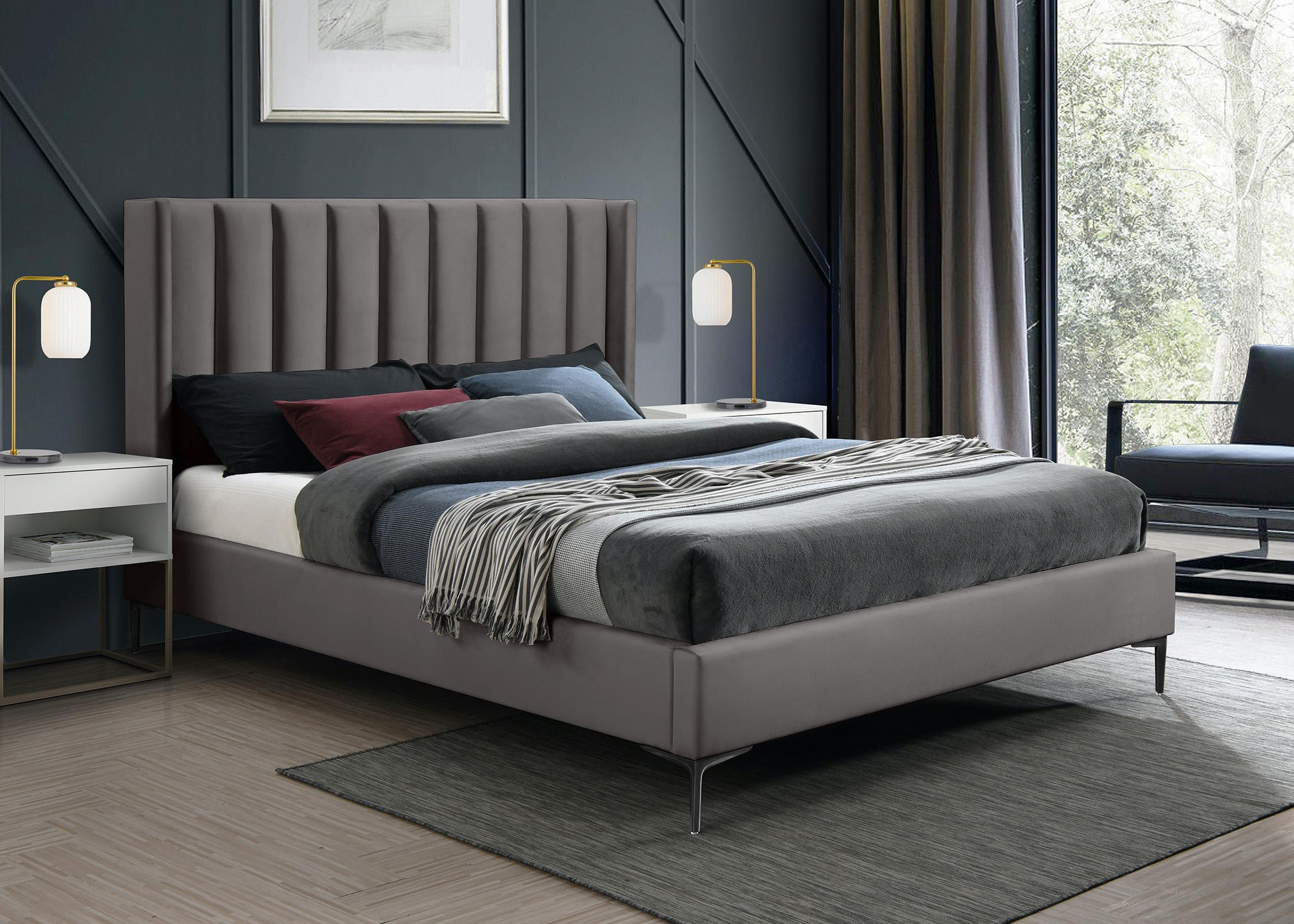 

    
Grey Velvet Full Bed NADIA NadiaGrey-F Meridian Modern Contemporary
