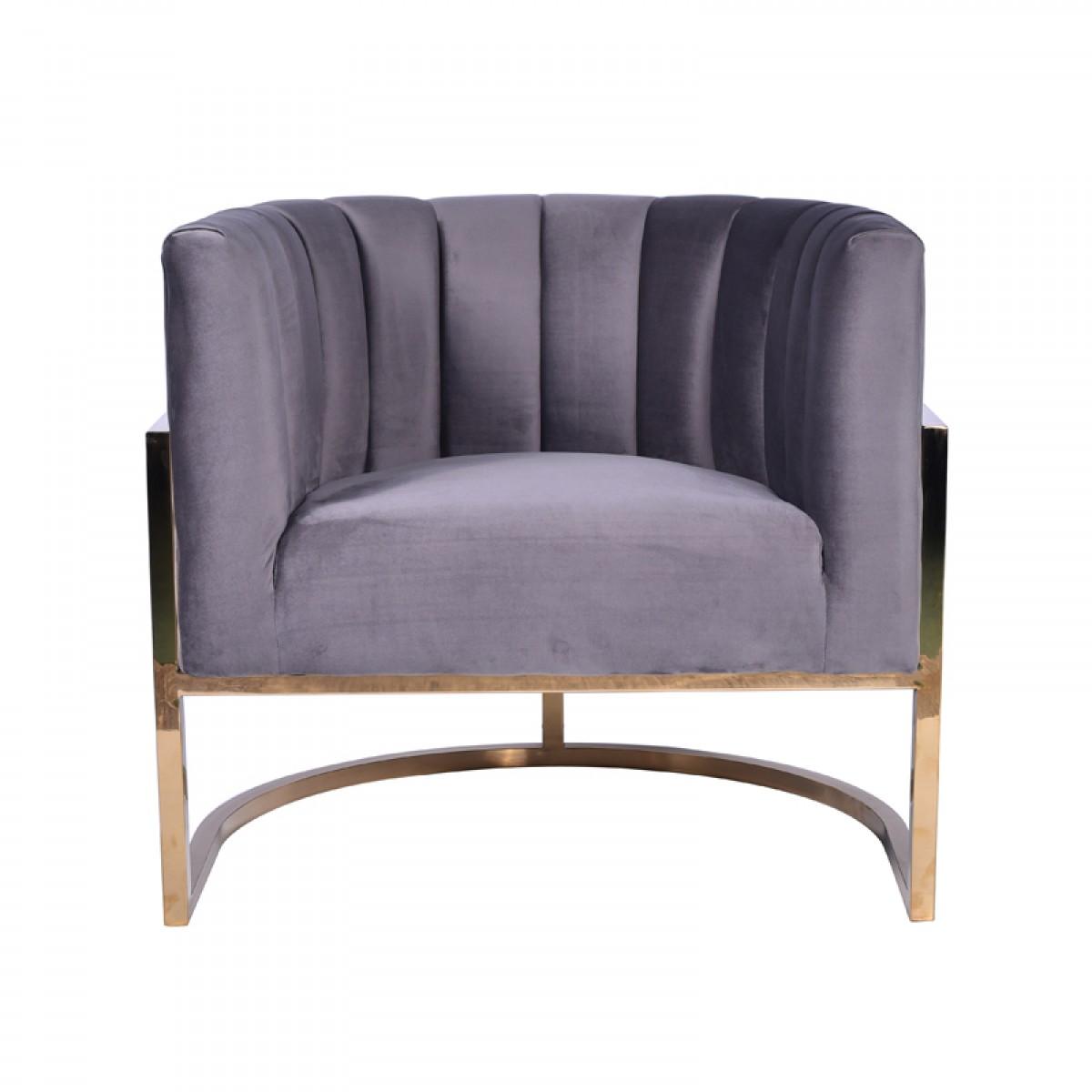

    
Grey Velvet & Gold Accent Chair VIG Modrest Landau Modern Contemporary
