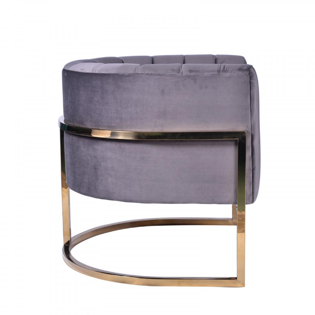 

                    
VIG Furniture Modrest Landau Accent Chair Gray/Gold Fabric Purchase 

