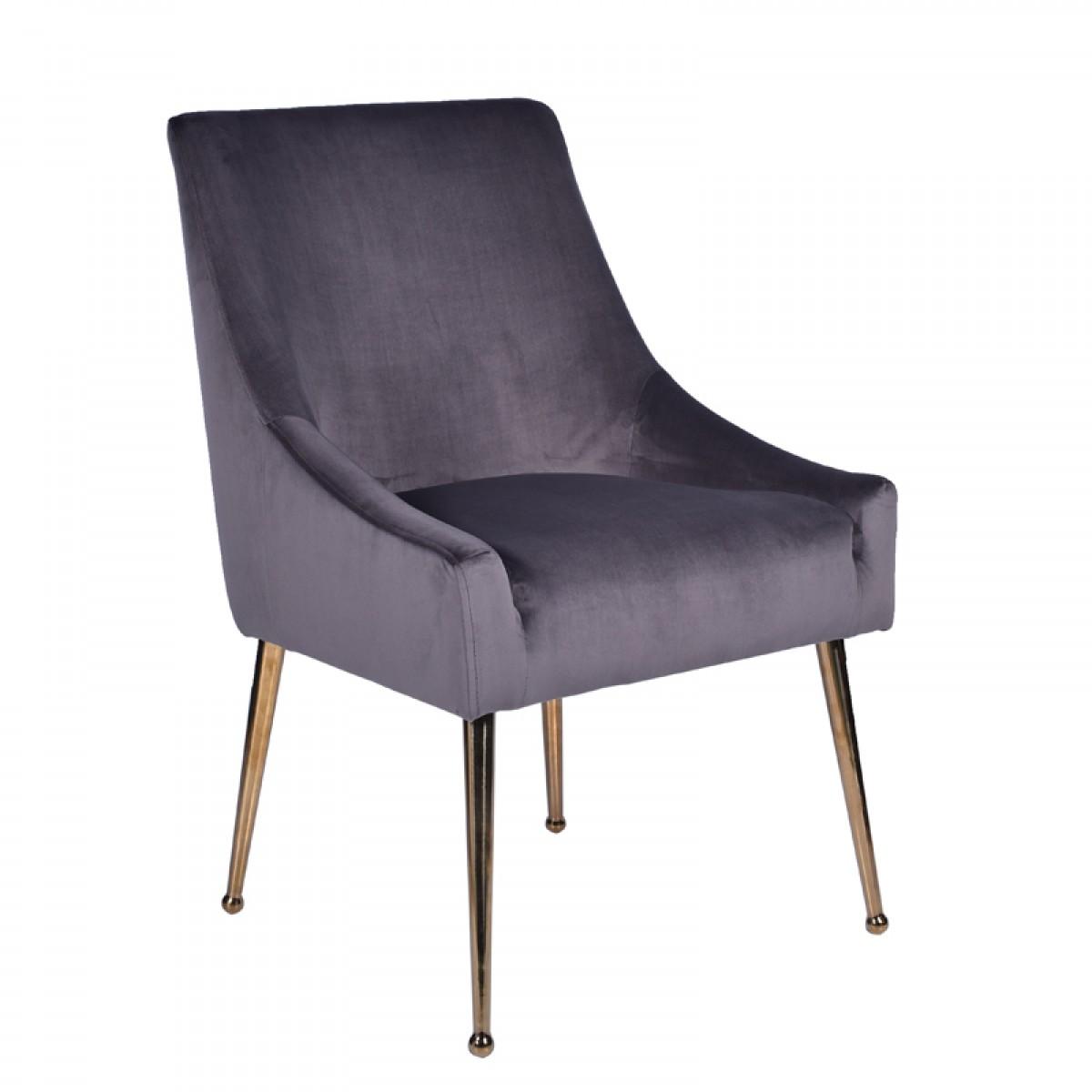 

    
Glam Grey Velvet & Gold Dining Chair Set of 2 VIG Modrest Castana Modern

