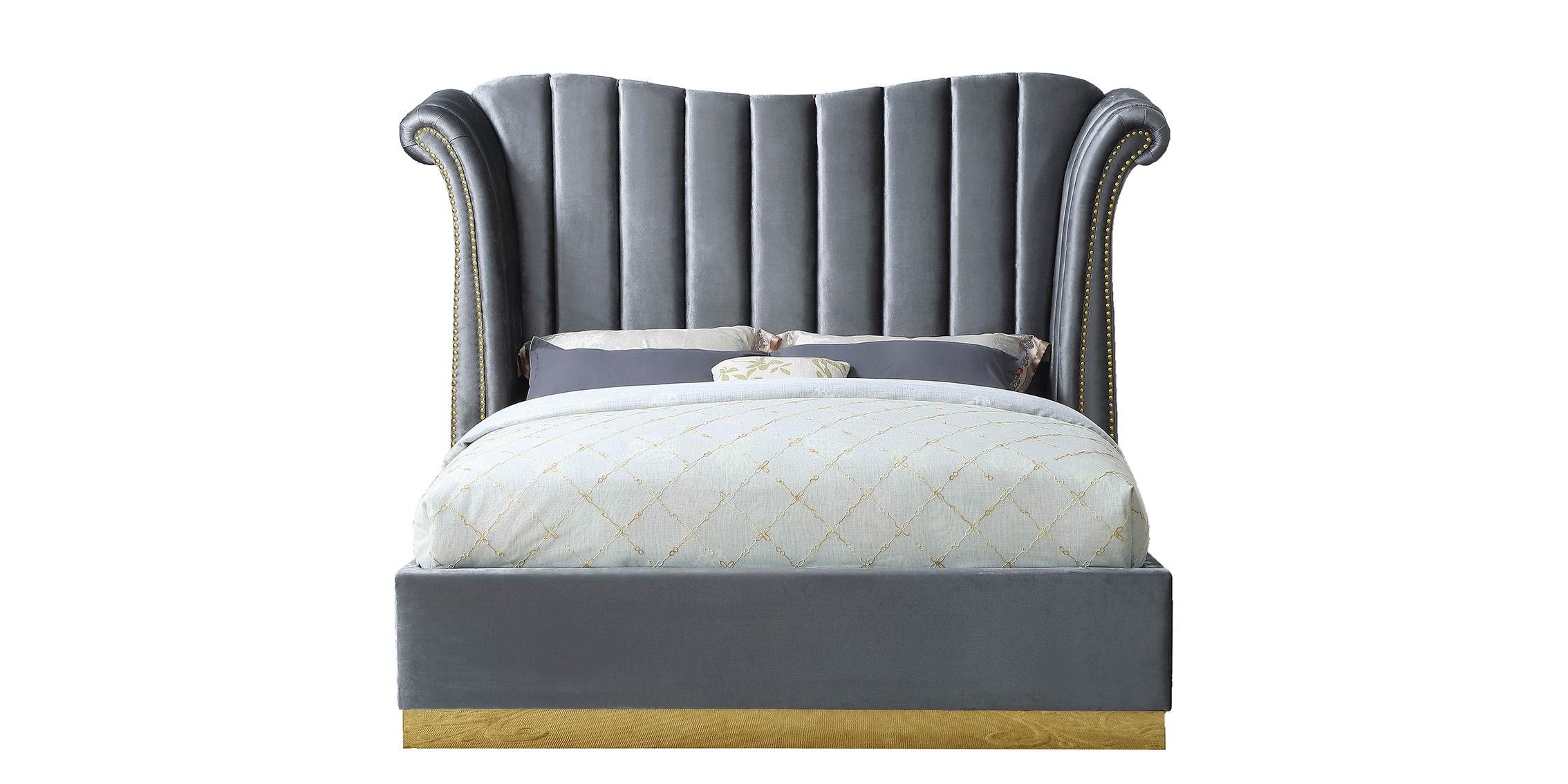 

    
Meridian Furniture FLORA FloraGrey-Q Platform Bed Gray/Gold FloraGrey-Q
