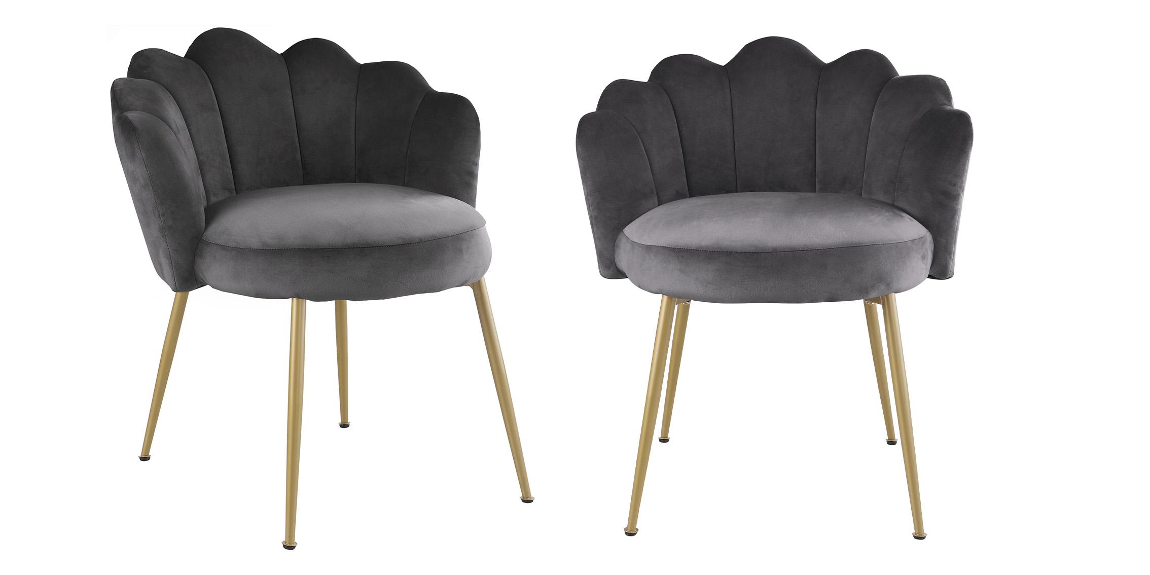 

    
Grey Velvet & Gold Metal Chair Set 2 CLAIRE 748Grey-C Meridian Contemporary
