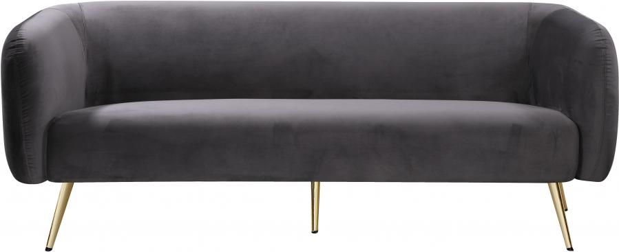 

        
Meridian Furniture Harlow Sofa Loveseat and Chair Set Gray Velvet 704831402599
