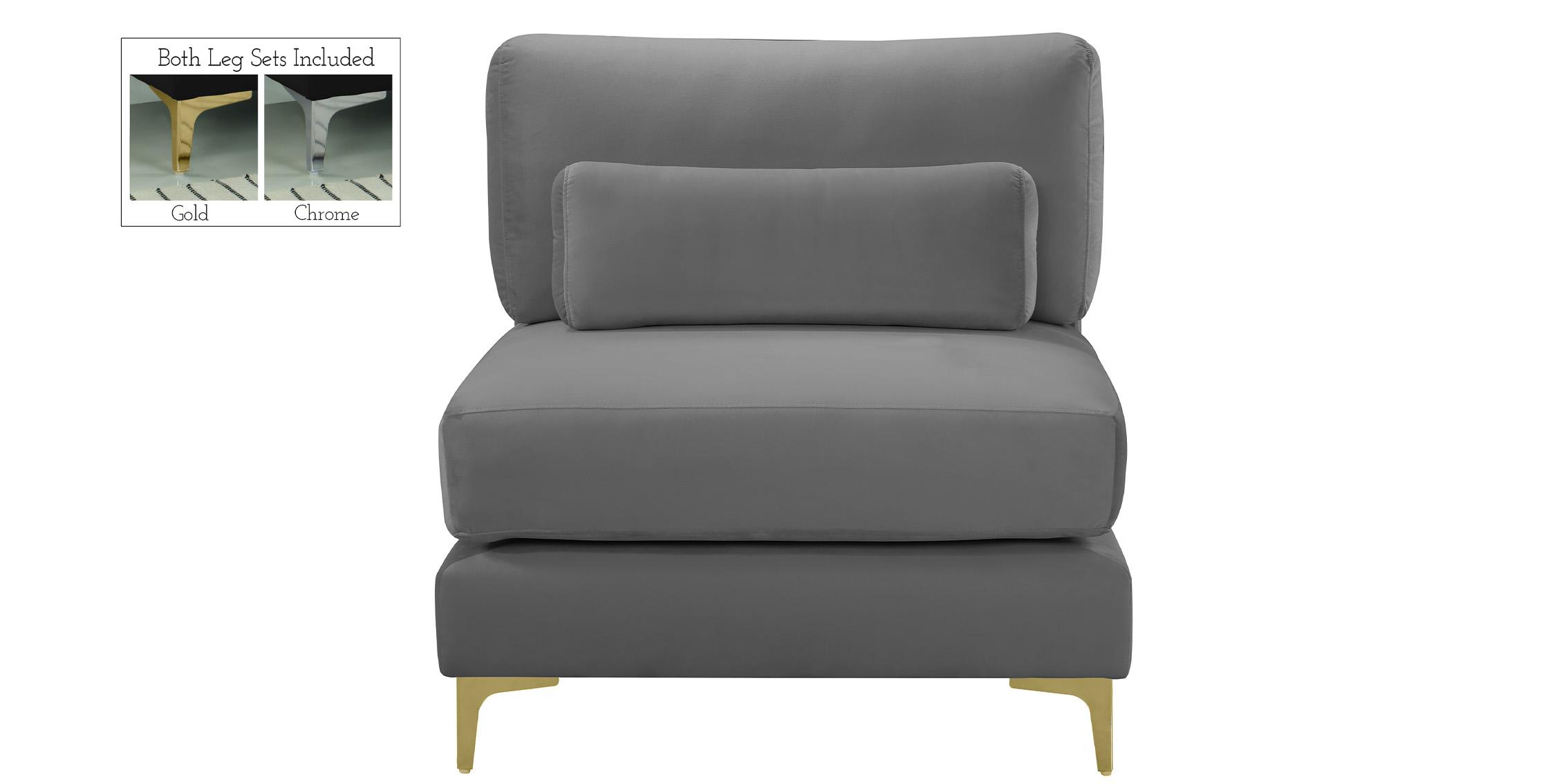 

    
Meridian Furniture JULIA 605Grey-Armless Armless Chair Gray 605Grey-Armless
