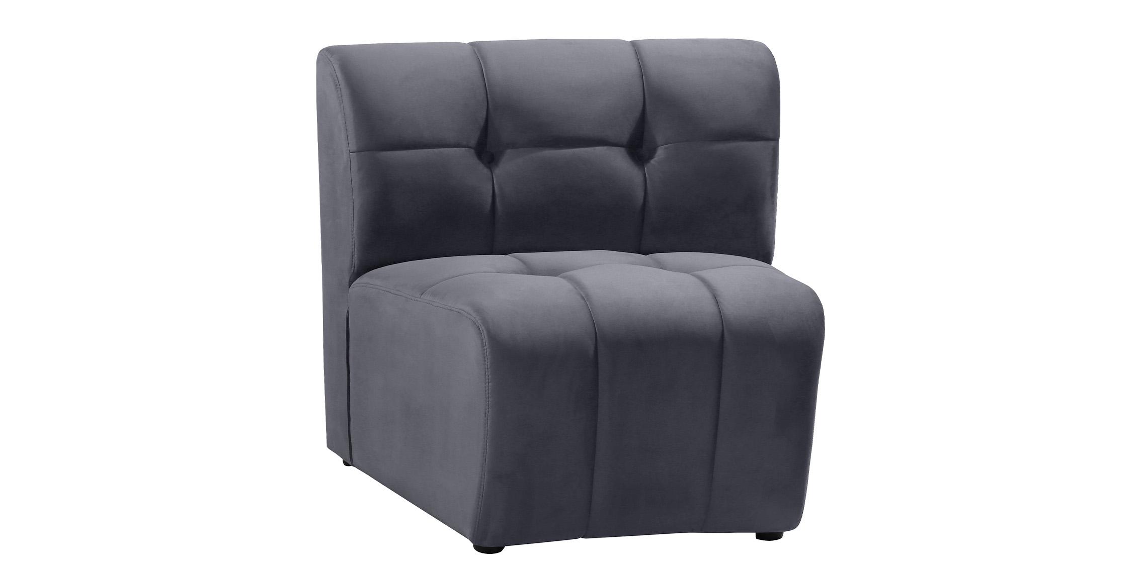 Contemporary, Modern Modular Chair LIMITLESS 645Grey-C 645Grey-C in Gray Velvet