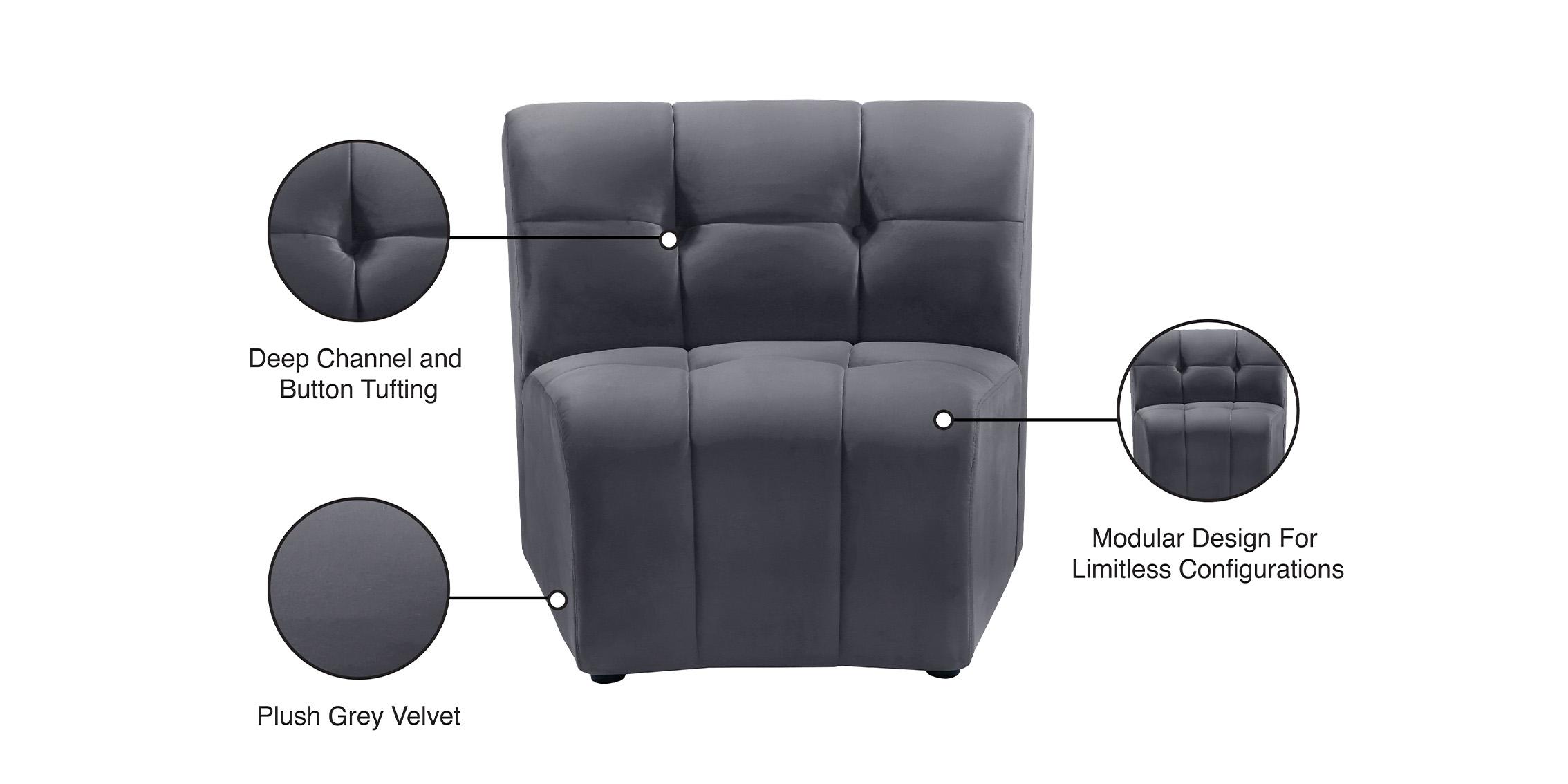

    
645Grey-C Meridian Furniture Modular Chair
