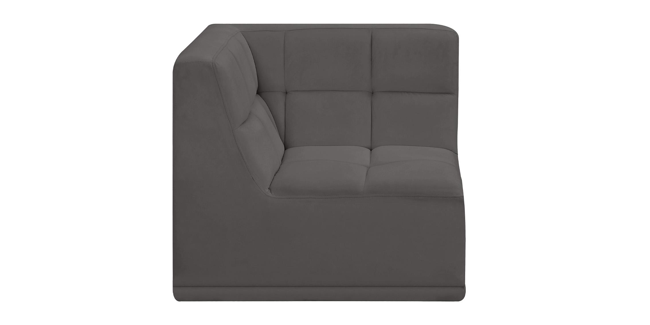 

        
Meridian Furniture RELAX  650Grey-Corner Modular Corner Chair Gray Velvet 094308265957
