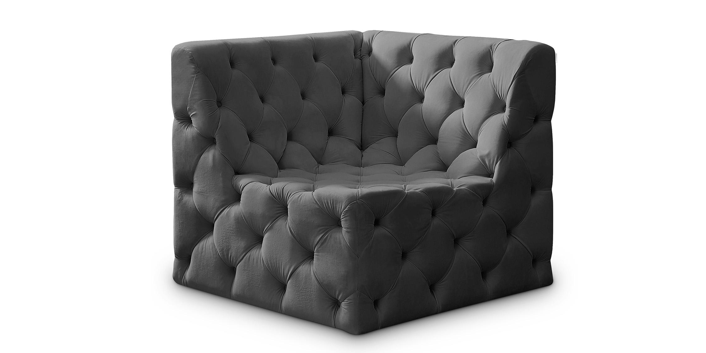 

    
Grey Velvet Modular Corner Chair TUFT 680Grey-Corner Meridian Contemporary

