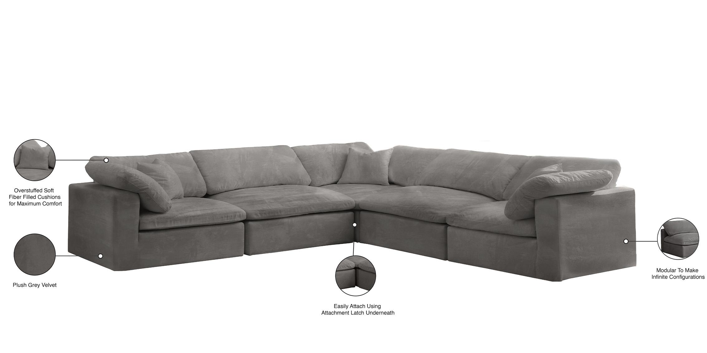 

        
Meridian Furniture 634Grey-Sec5C Modular Sectional Gray Fabric 094308253688
