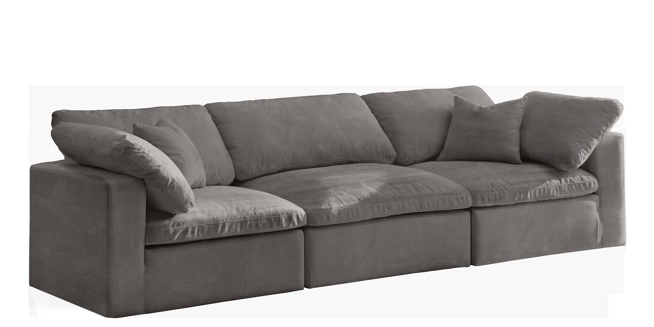 

    
Cozy Grey Velvet Comfort Modular Sofa S119 Meridian
