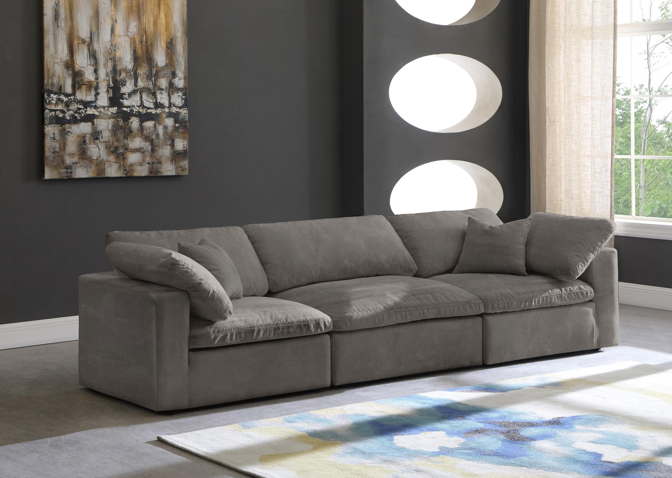 

    
Cozy Grey Velvet Comfort Modular Sofa S119 Meridian
