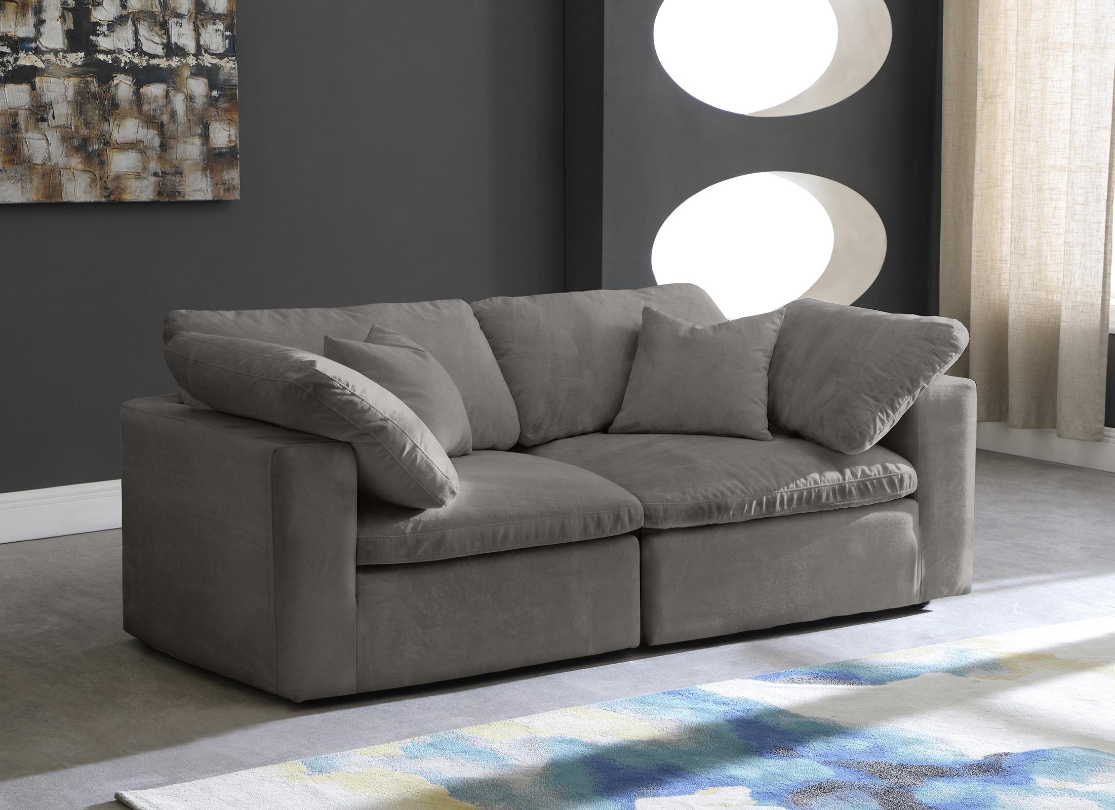 

    
Cozy Grey Velvet Comfort Modular Sofa S80 Meridian
