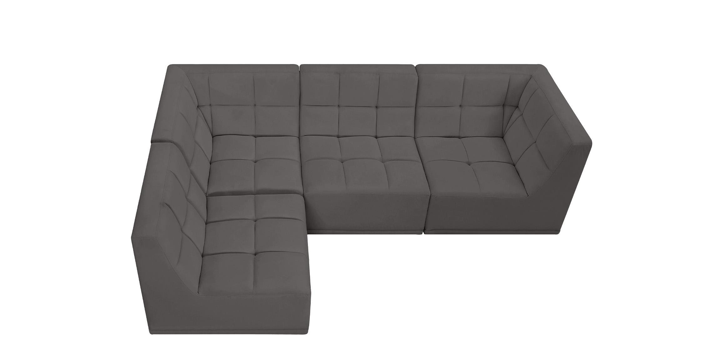 

        
Meridian Furniture RELAX 650Grey-Sec4A Modular Sectional Gray Velvet 704831409550
