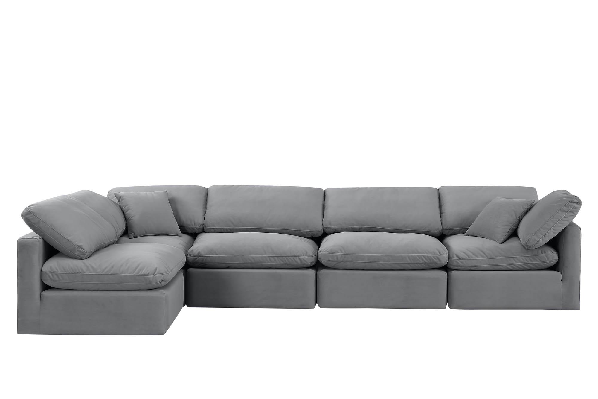 

    
Meridian Furniture INDULGE 147Grey-Sec5D Modular Sectional Sofa Gray 147Grey-Sec5D
