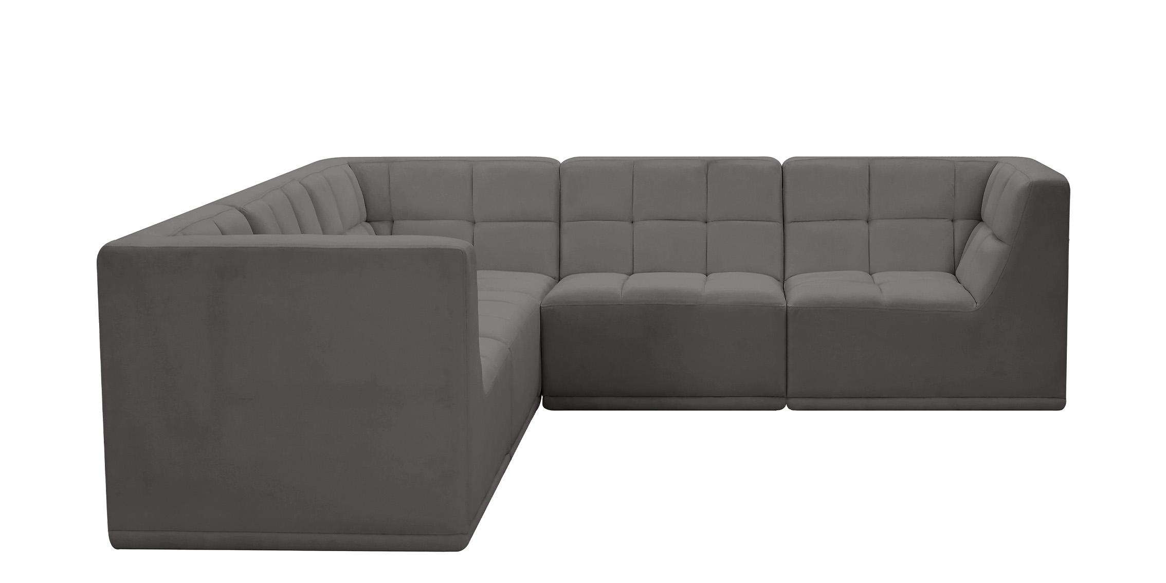 

        
Meridian Furniture RELAX 650Grey-Sec5B Modular Sectional Gray Velvet 704831409574
