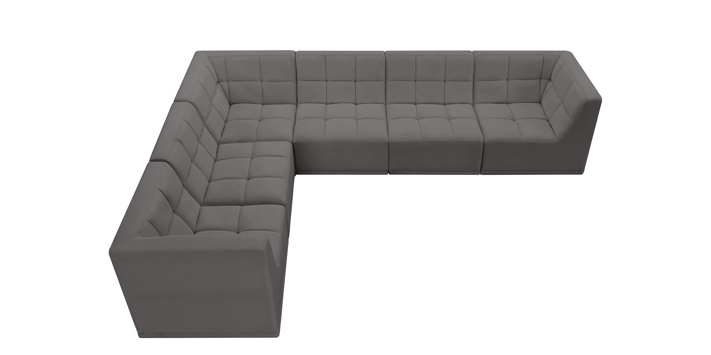 

        
Meridian Furniture RELAX 650Grey-Sec6A Modular Sectional Gray Velvet 094308269887
