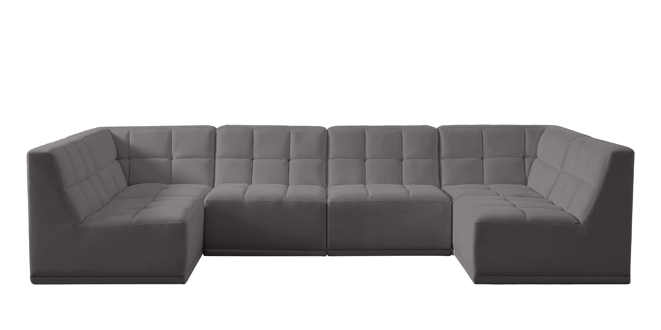 

        
Meridian Furniture RELAX 650Grey-Sec6B Modular Sectional Gray Velvet 094308269894

