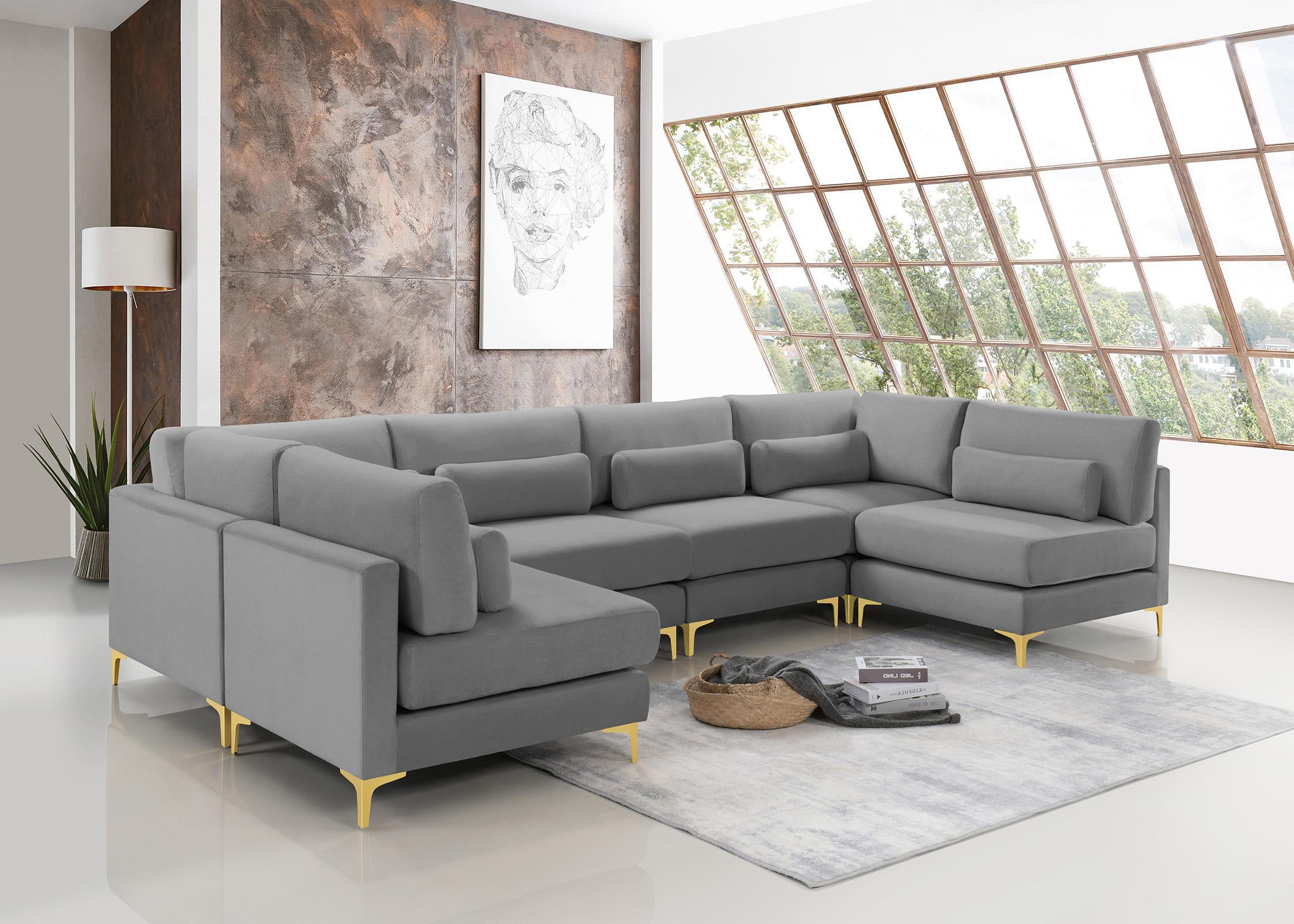 

    
Grey Velvet Modular Sectional Sofa JULIA 605Grey-Sec6C Meridian Contemporary
