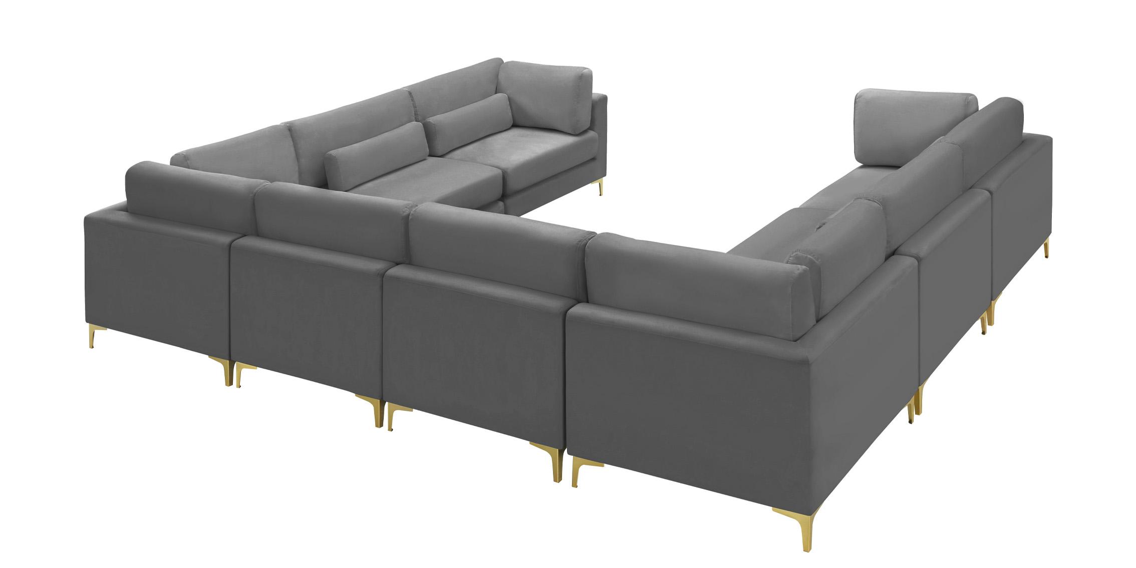 

        
Meridian Furniture JULIA 605Grey-Sec8A Modular Sectional Sofa Gray Velvet 753359809458
