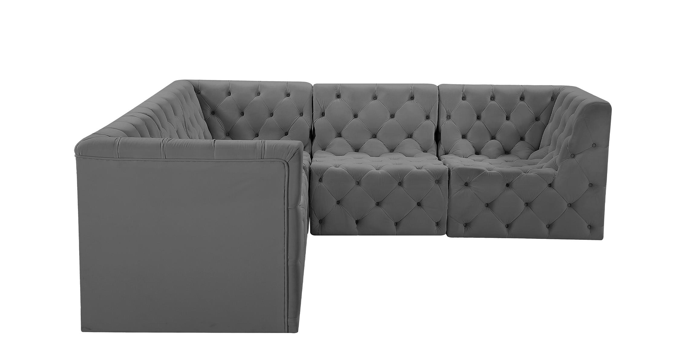 

        
Meridian Furniture TUFT 680Grey-Sec5C Modular Sectional Gray Velvet 94308272955
