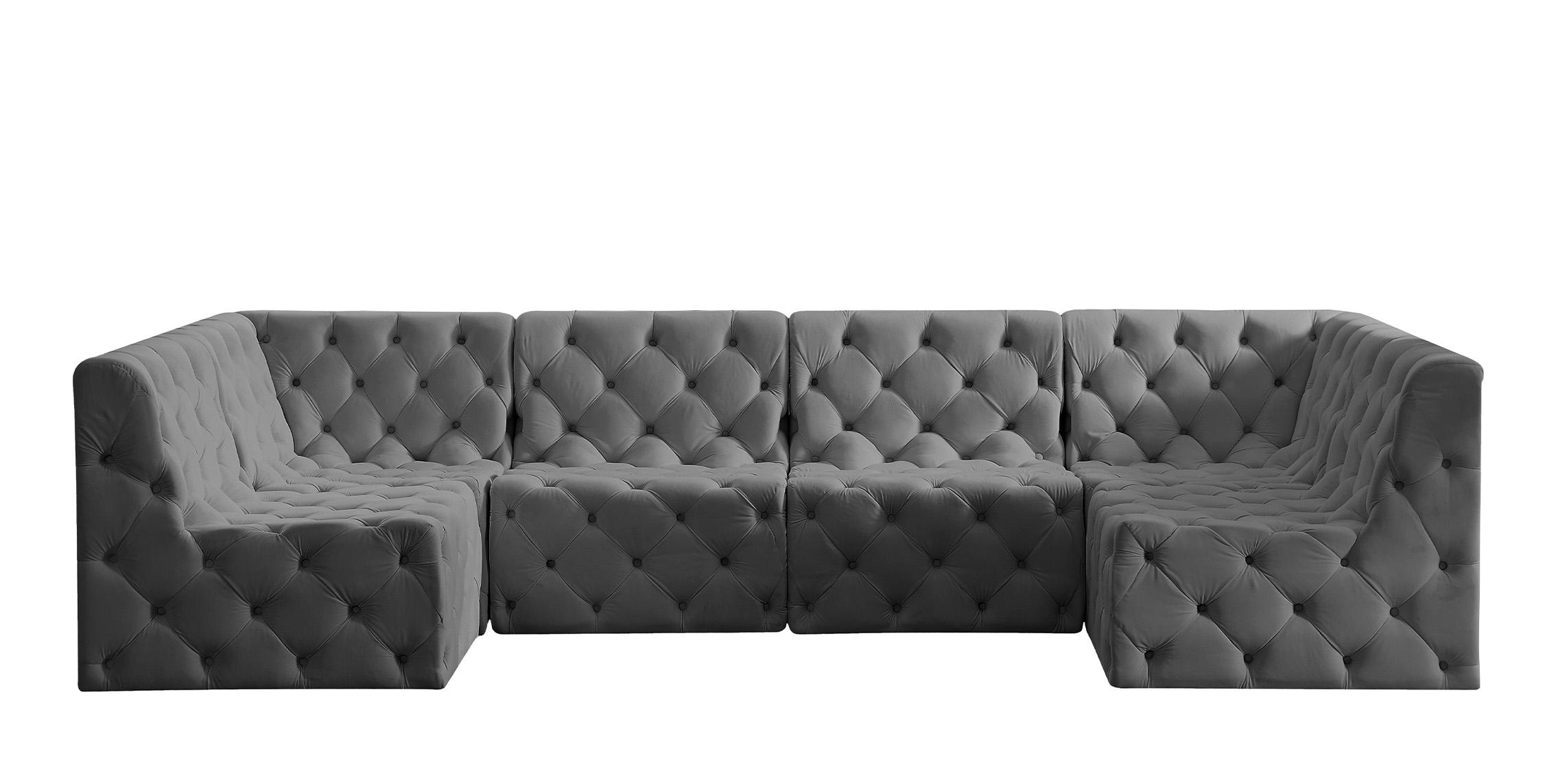 

        
Meridian Furniture TUFT 680Grey-Sec6B Modular Sectional Gray Velvet 94308273037
