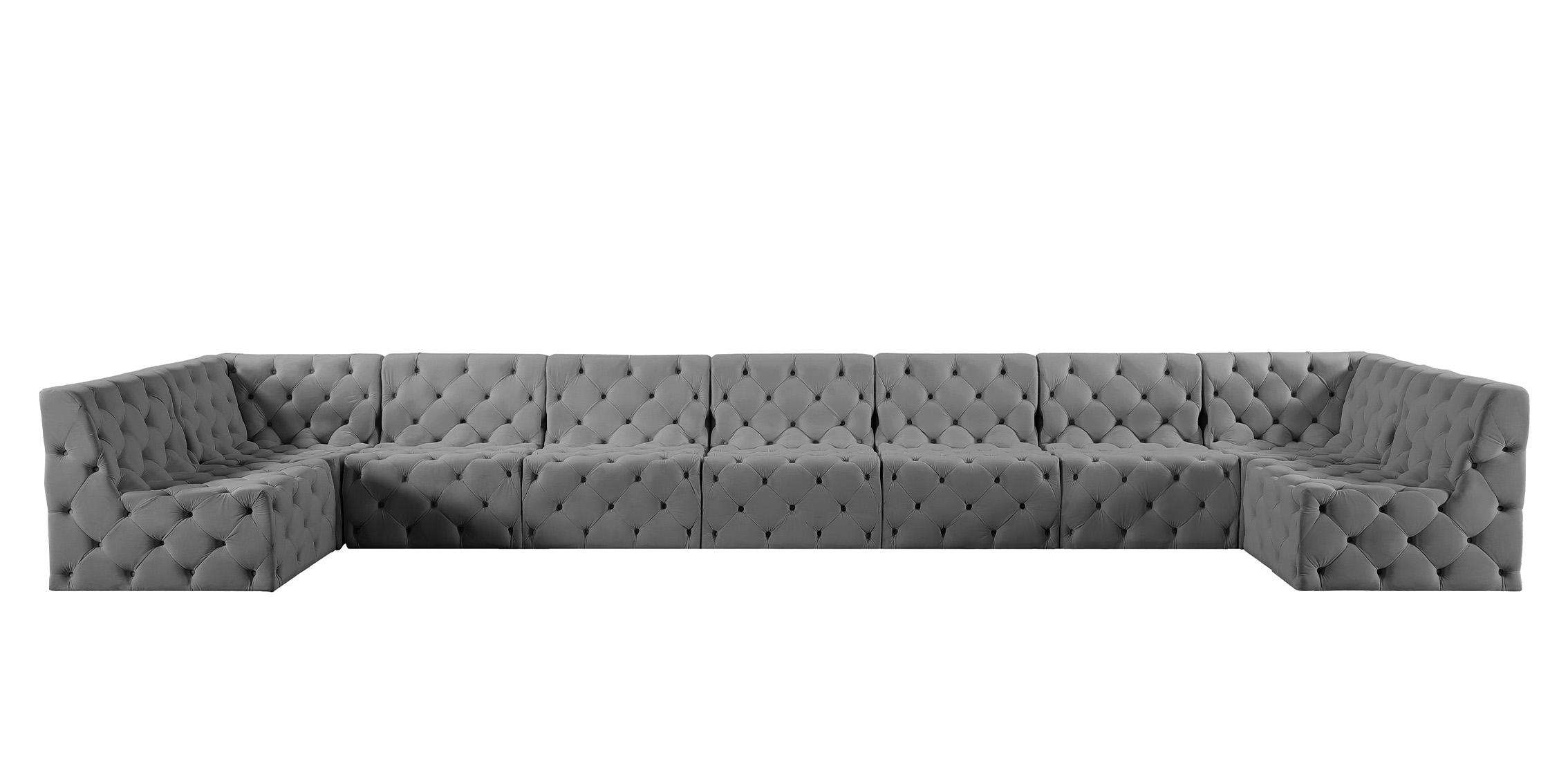 

        
Meridian Furniture TUFT 680Grey-Sec9A Modular Sectional Gray Velvet 94308273273
