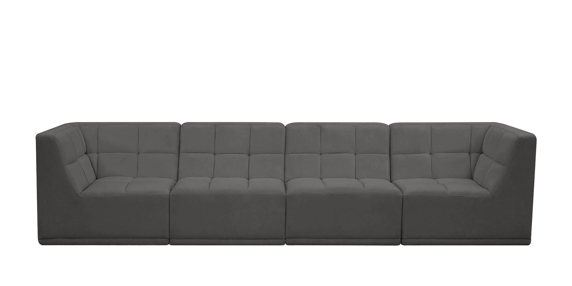 

        
Meridian Furniture RELAX 650Grey-S128 Modular Sofa Gray Velvet 704831409543
