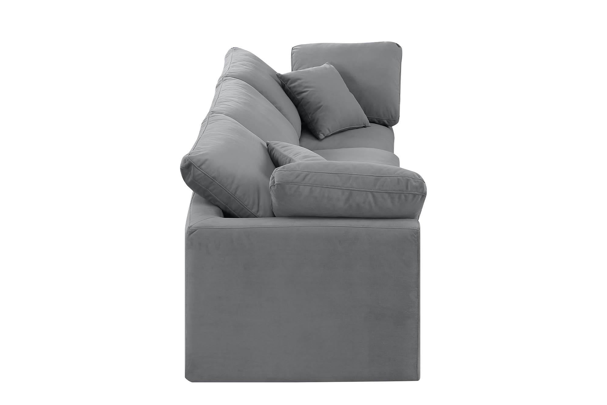 

        
Meridian Furniture INDULGE 147Grey-S105 Modular Sofa Gray Velvet 094308316444
