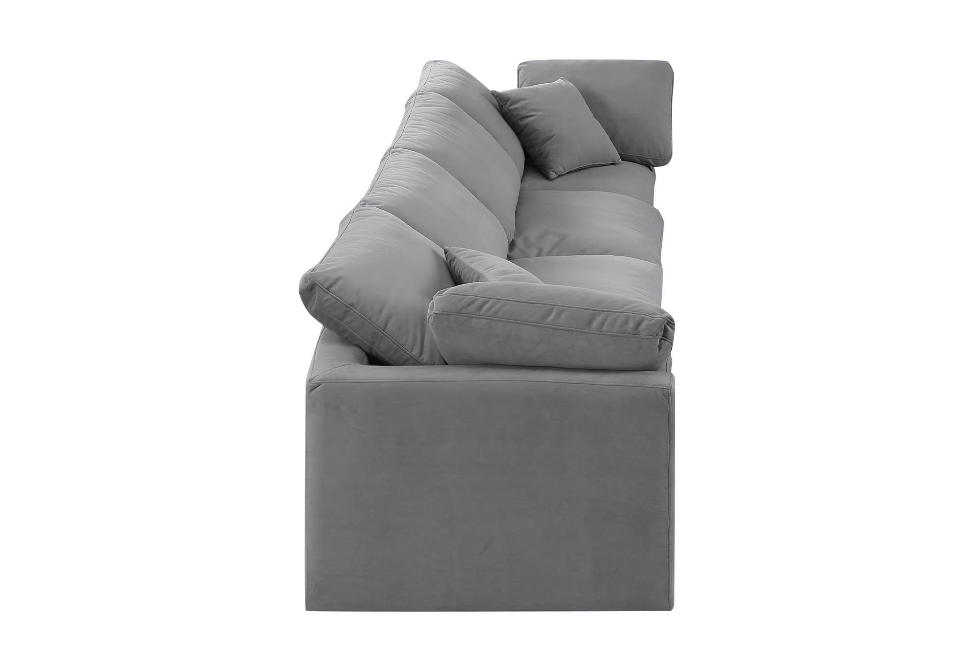 

        
Meridian Furniture INDULGE 147Grey-S140 Modular Sofa Gray Velvet 094308316468
