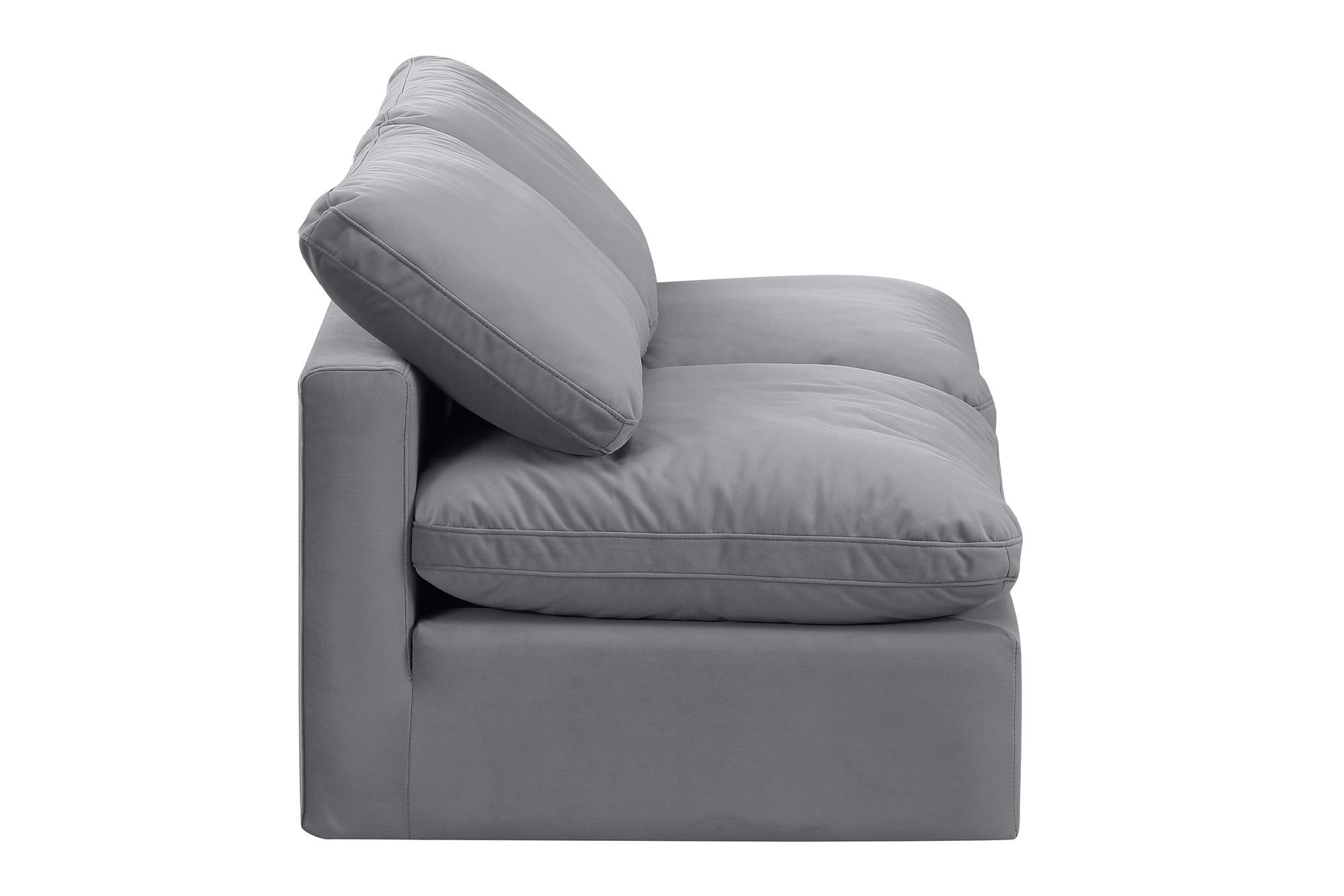 

        
Meridian Furniture INDULGE 147Grey-S2 Modular Sofa Gray Velvet 094308316413
