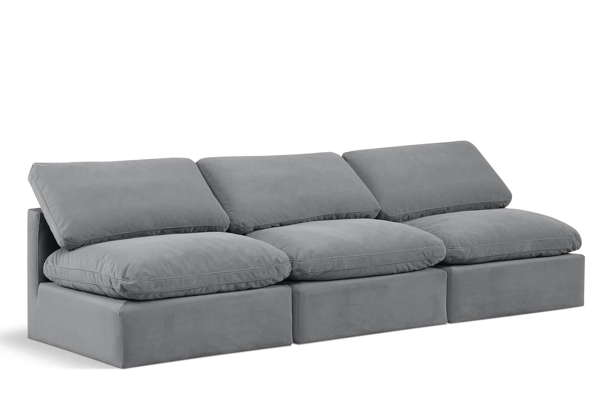 Contemporary, Modern Modular Sofa INDULGE 147Grey-S3 147Grey-S3 in Gray Velvet