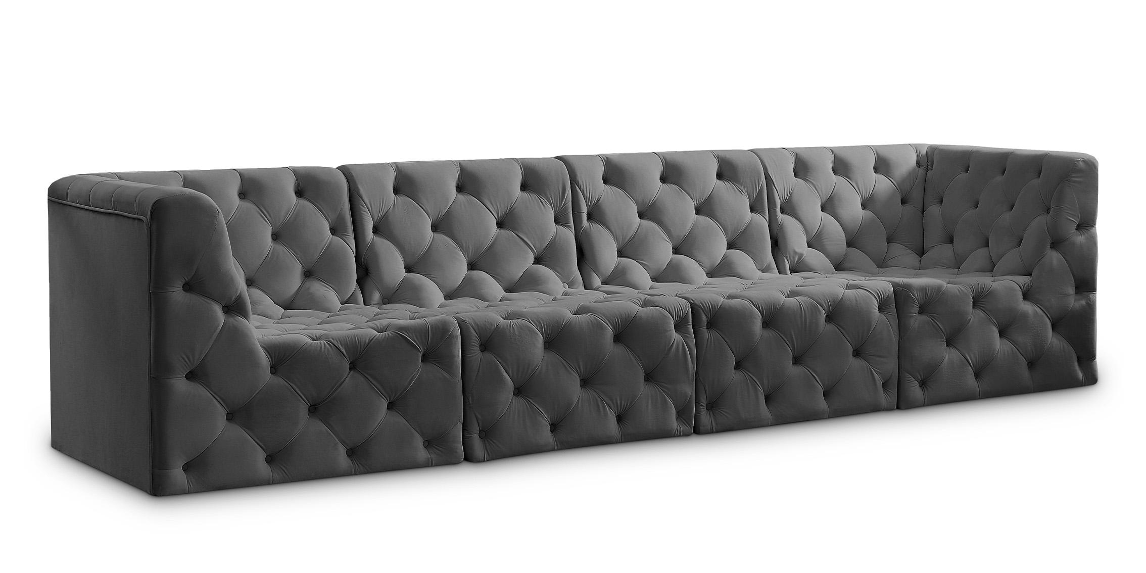 

    
Grey Velvet Modular Sofa TUFT 680Grey-S128 Meridian Contemporary Modern
