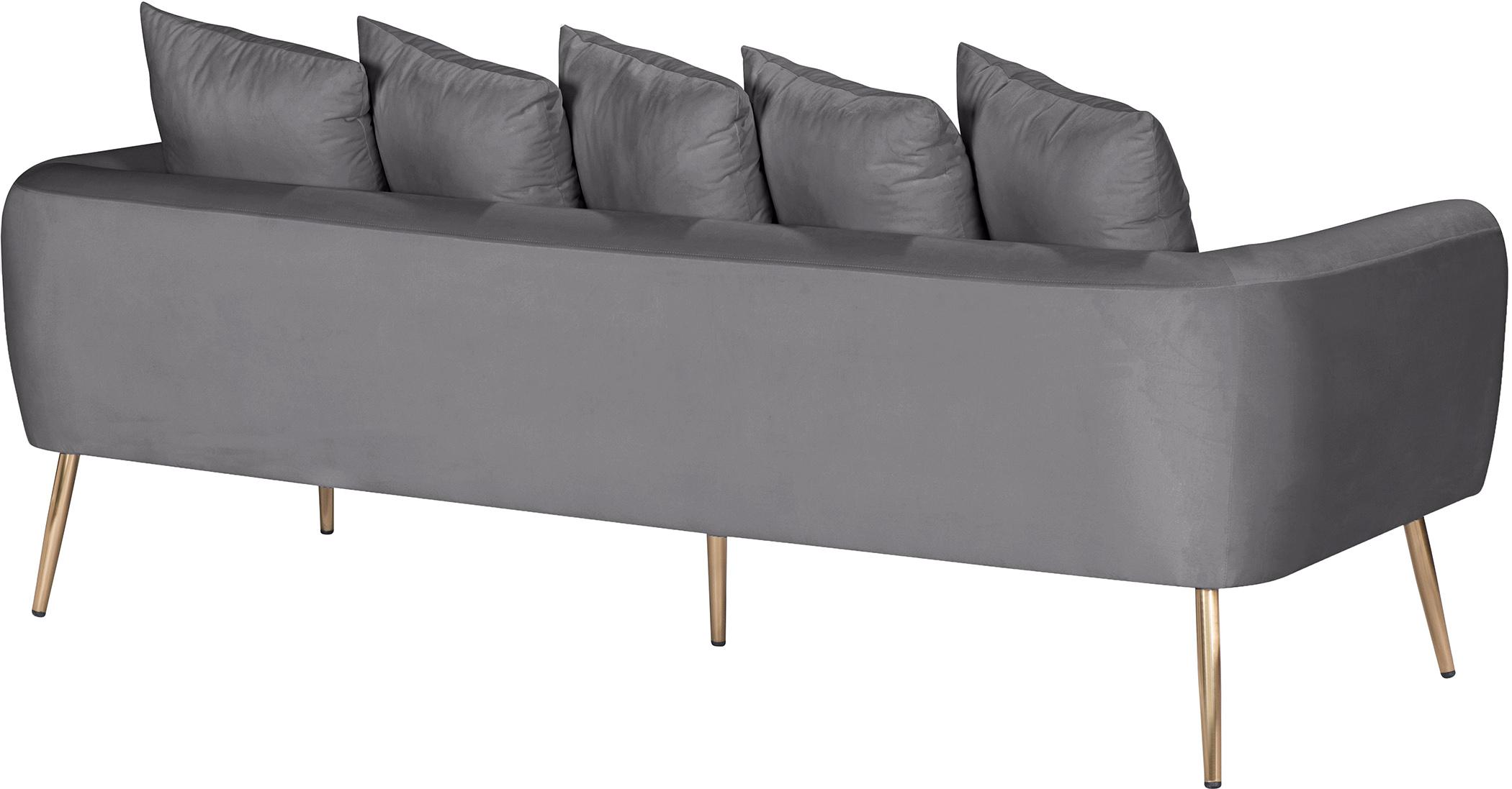 

    
639Grey-SLC GREY Velvet Quinn Sofa Set 3Pcs MERIDIAN Contemporary Modern Mid-Century
