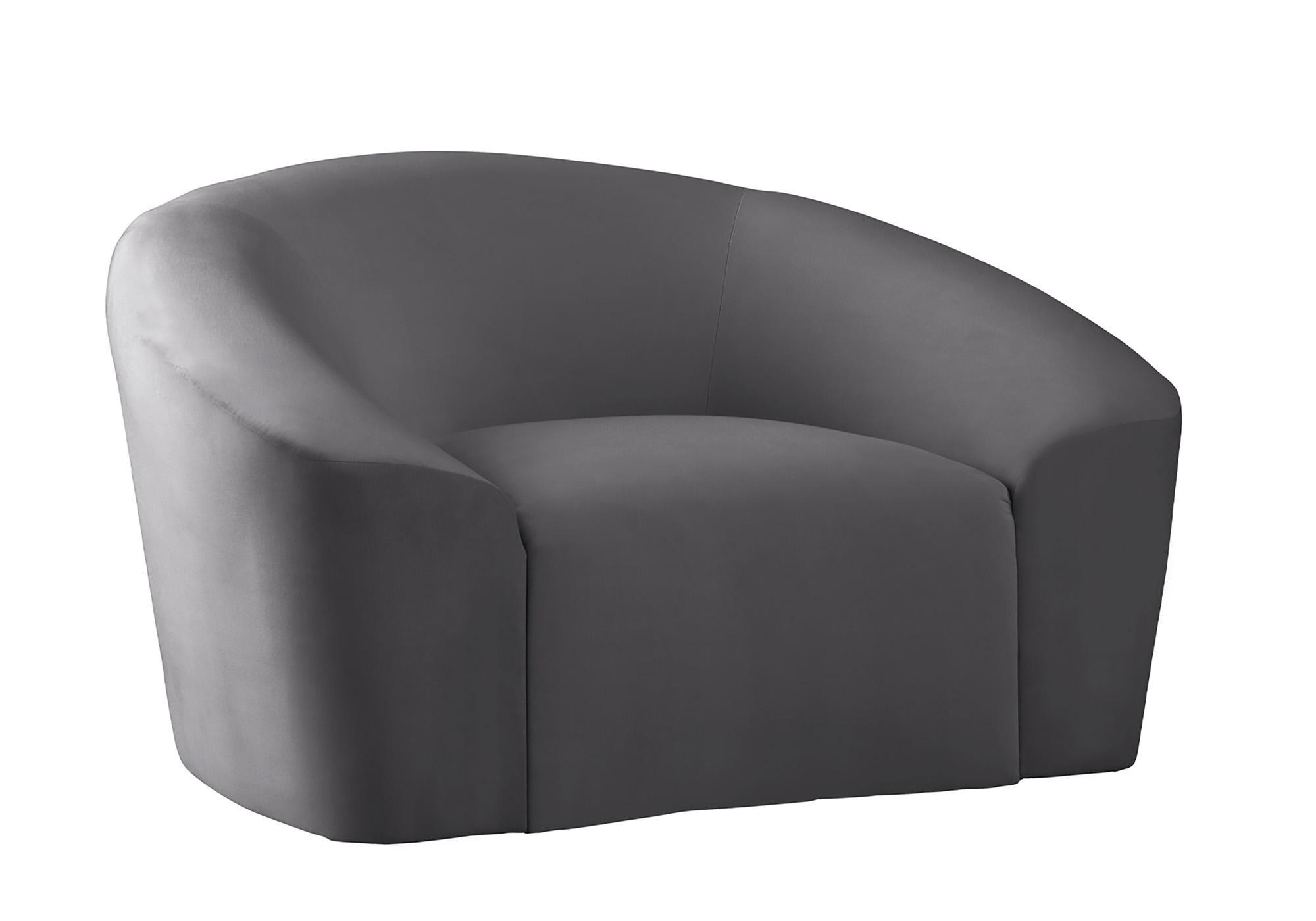 Contemporary, Modern Arm Chair RILEY 610Grey-C 610Grey-C in Gray Velvet