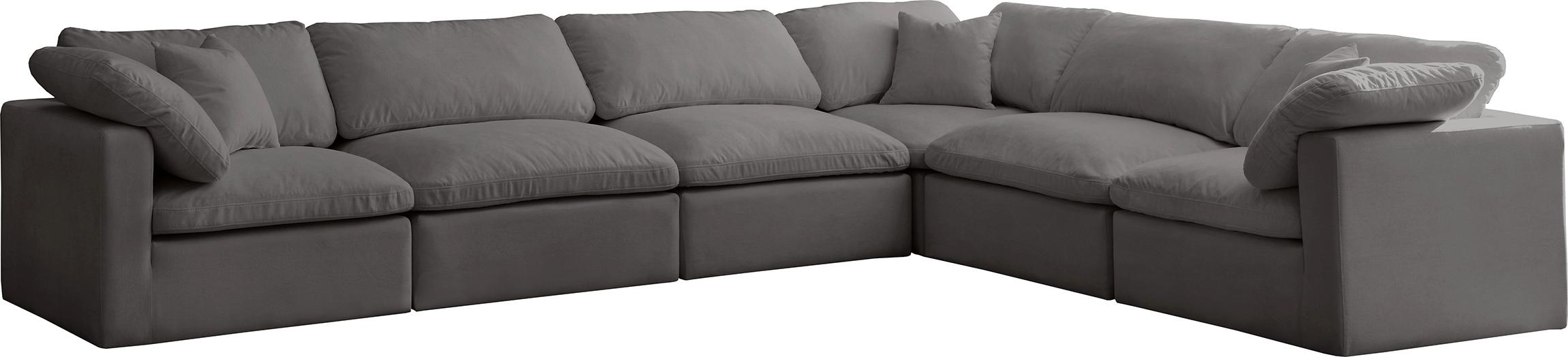 Contemporary, Modern Modular Sectional Sofa 602Grey-Sec6A 602Grey-Sec6A in Gray Fabric
