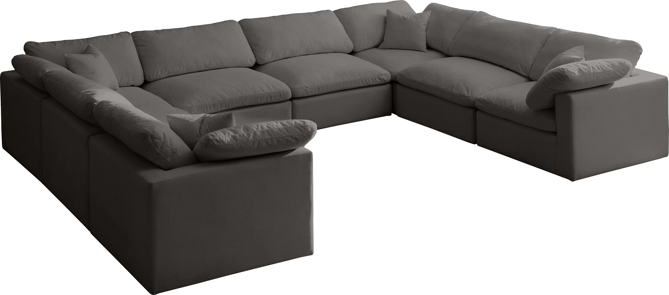 Contemporary, Modern Modular Sectional Sofa 602Grey-Sec8A 602Grey-Sec8A in Gray Fabric