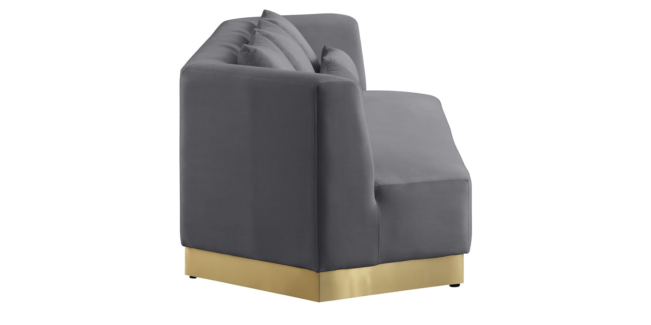 

    
 Order  Grey Velvet Sofa Set 3Pcs MARQUIS 600Grey-S Meridian Contemporary Modern
