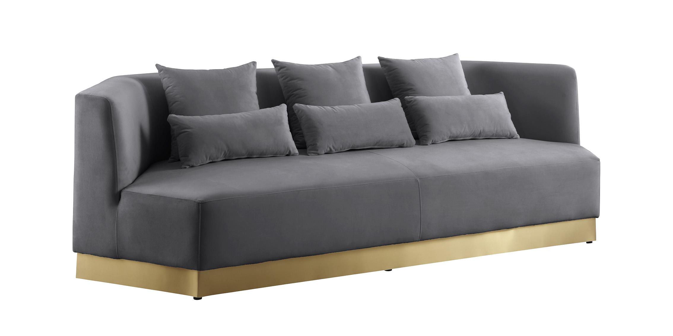 

    
Grey Velvet Sofa MARQUIS 600Grey-S Meridian Contemporary Modern
