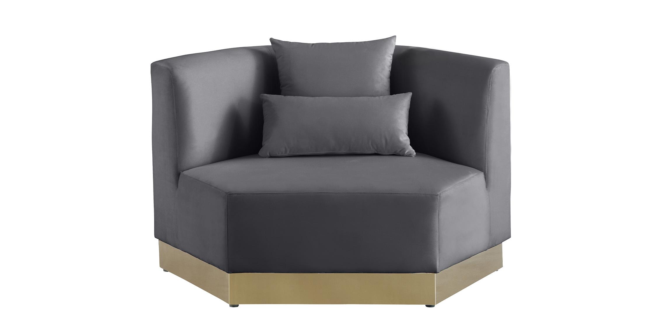 

    
 Shop  Grey Velvet Sofa Set 4Pcs MARQUIS 600Grey-S Meridian Contemporary Modern

