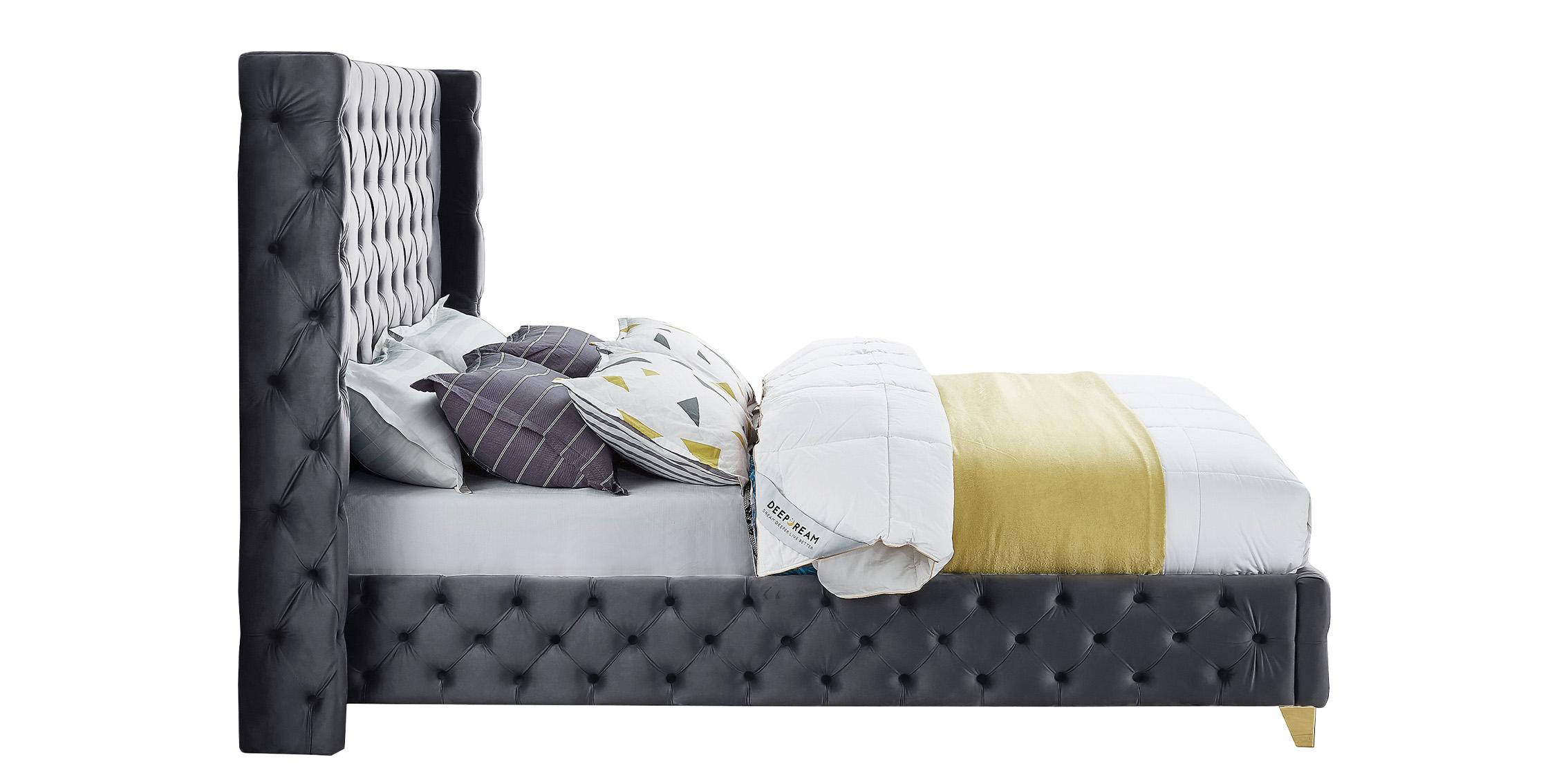 

    
SavanGrey-K Grey Velvet Tufted King Bed SAVAN SavanGrey-K Meridian Modern Contemporary
