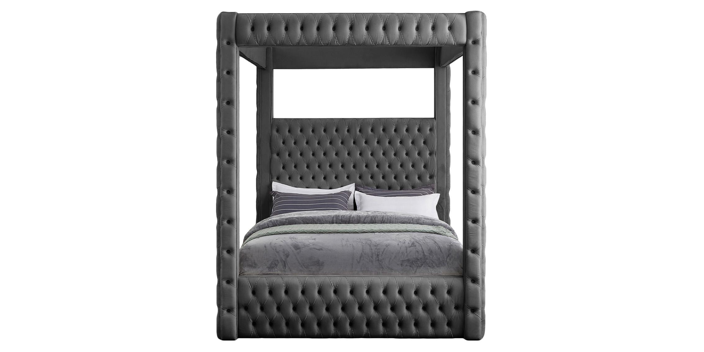 

    
Meridian Furniture ROYAL RoyalGrey-K Canopy Bed Gray RoyalGrey-K
