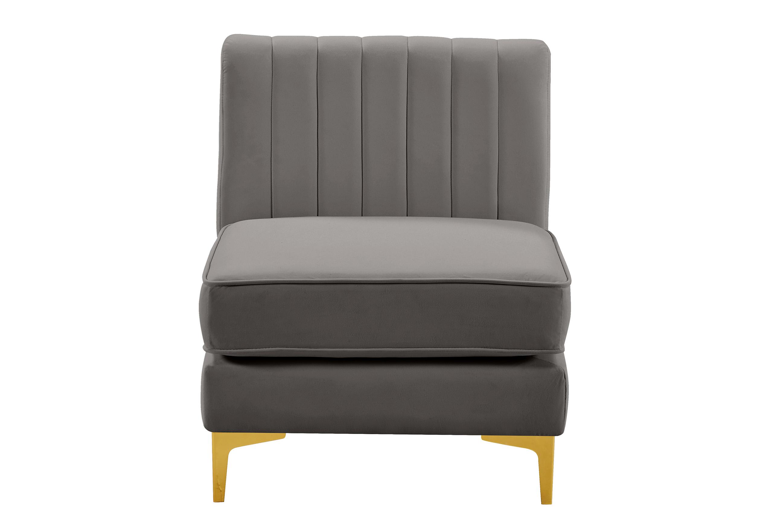 

        
Meridian Furniture ALINA 604Grey-Armless Modular Armless Chair Gray Velvet 94308256825
