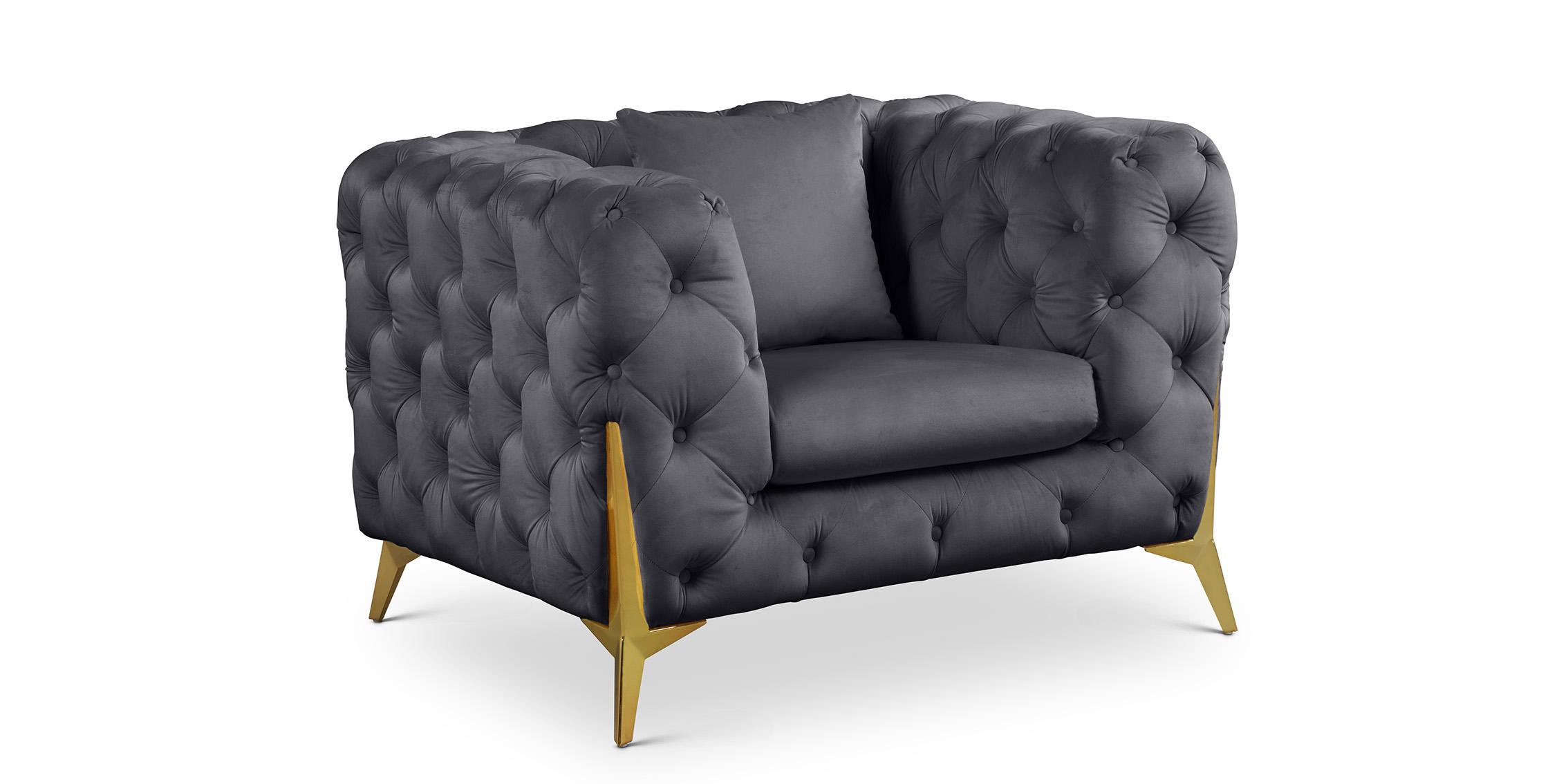 

        
094308258461Grey Velvet Tufted Sofa Set 3Pcs KINGDOM 695Grey Meridian Modern Contemporary
