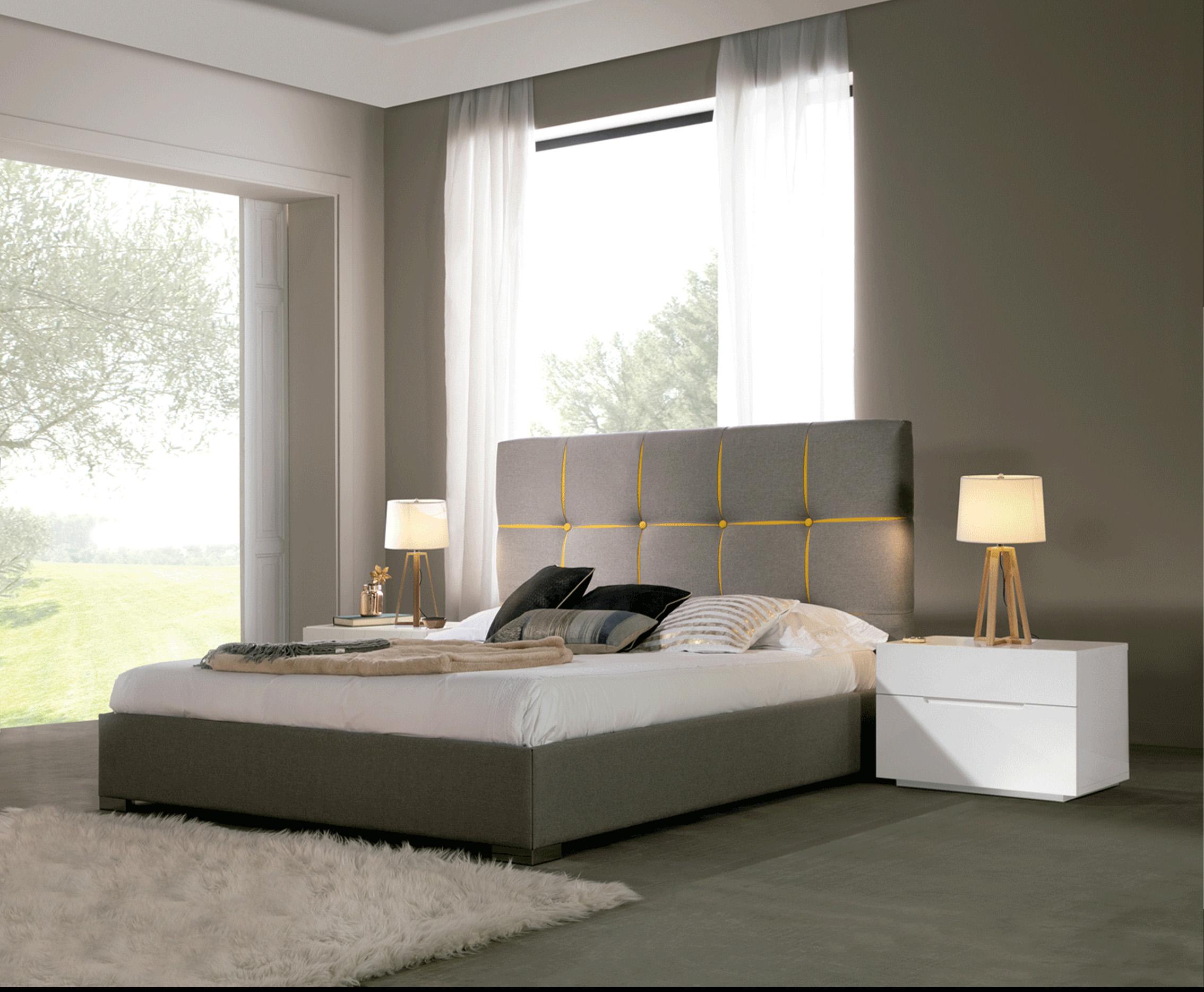 

    
VERONICABEDKS-2NDM-5PC Grey-Yellow/ White King w/Storage Bedroom Set 5 VERONICA ESF Modern DUPEN SPAIN
