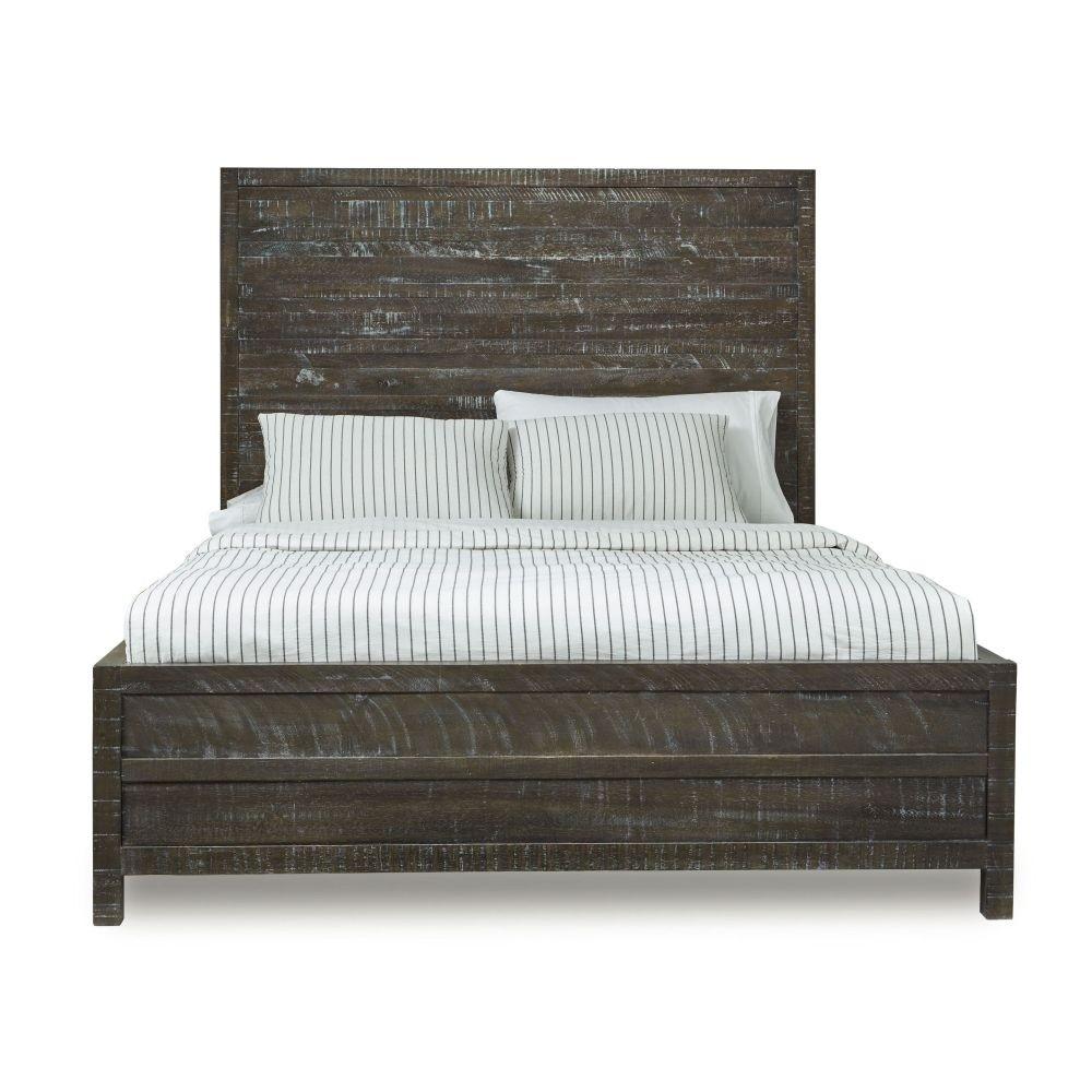 

    
Gunmetal Finish Solid Hardwood Panel  CAL King Bed TOWNSEND by Modus Furniture
